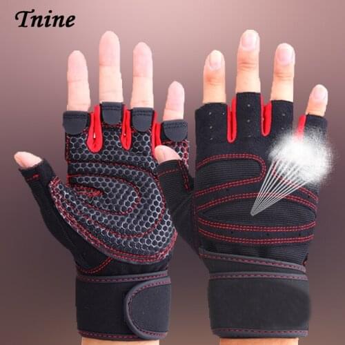 Tnine Fitness Womens Men Weight Lifting Gloves Wrist Wrap Hot Workout Crossfit Bodybuilding Fitness Gloves Tactical Exercise