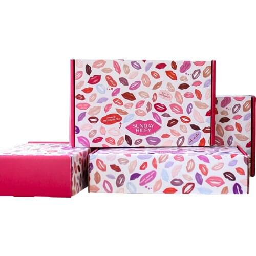 Manufacturer Custom Colors Printed E Commerce Cosmetic Makeup Corrugated Cardboard Packaging Box for Mail 2000 - 2999 Piece