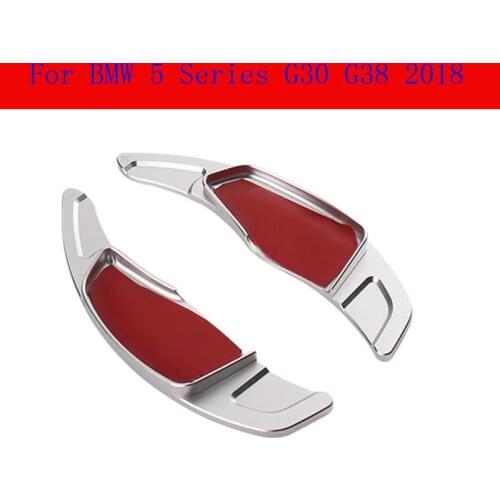 Car Accessories 2PCS Quality Aluminum Alloy Steering Wheel Shift Paddle Shifter for BMW 5 Series G30 G38 2018 Auto Interior