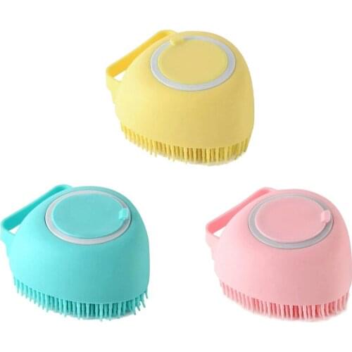 Pet Dog Cat Hair Bath Soft Comb Grooming Scrubber Shower Shampoo Brush SPA Massage Cleaning Washing Scrubber Handheld Tool