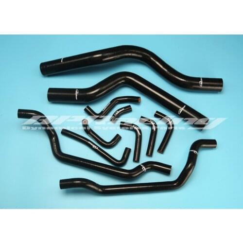 Silicone Radiator HEeat Hose Pipe Tube Kit Blue for 90 91 92 93 94 MITSUBISHI ECLIPSE DSM 4G63T 1G black
