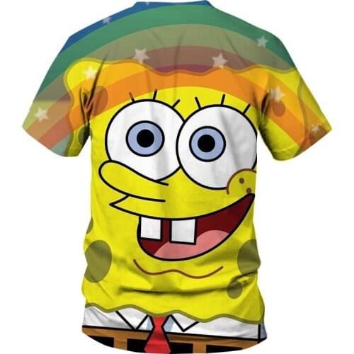 Stylish Men & Women Fun Sponge Family T-Shirts 3D Printed Trendy Sports T-Shirts Tops Men & Women Plus T-Shirts Fir