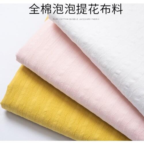 50*140cm Summer Thin Jacquard Fabric Breathable Pure Cotton Fabric DIY Baby Clothes Fabric Ladies Skirt Sleepwear Bibs Fabrics