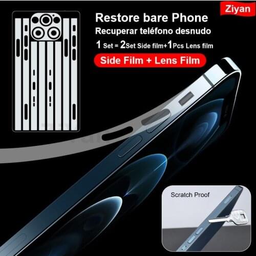 Ultra-thin Sticker Clear Matte Phone Side With Lens Film For iPhone 12 11 Pro X XS Max XR 8 Frame Protective TPU Hydrogel Film