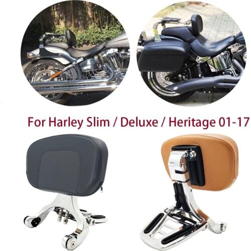 Motorcycle Multi-Purpose Driver Passenger Backrest For Harley Softail Slim FLS FLSS Deluxe FLSTN Heritage FLSTC 2001-2017