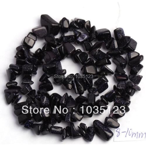 High Quality 5-8mm Blue Sandstone Chip Shape Necklace Bracelet Jewelry DIY Gems Loose Beads 17 Inch w398