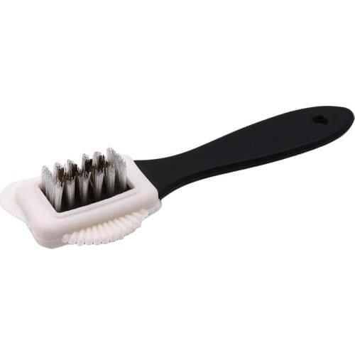 1 PCS Multifunction 3 Side Shoe Cleaning Brush Suede Nubuck Black S Shape Boot Shoes Cleaner Household Shoe Cleaning Brush