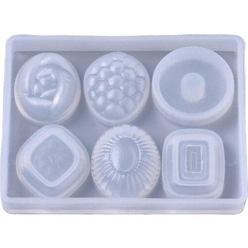 1pcs White Candy Silicone Molds Epoxy Resin Decorating Mould for Jewelry Making Earrings Necklace Handmade DIY Tools 37*48*6mm