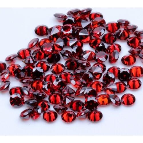1000pcs AAAAA+ 0.8-4mm CZ Stone Round Cut Beads Siam Color Cubic Zirconia Synthetic Gems For Jewelry