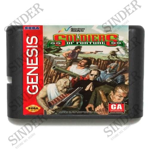 Soldiers Of Fortune 16 bit MD Game Card For Sega Mega Drive For Genesis