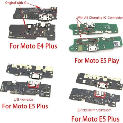 20Pcs/Lot USB Charge Port Jack Dock Connector Charging Board Flex Cable For Motorola Moto E4 E6 Plus Play E5 Play Go E6S