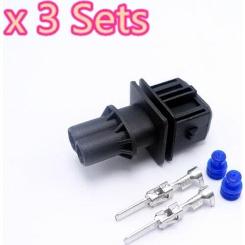 3 Sets Waterproof Connector Plug 3.5 Series 2 Pins Way Famle Nozzle Plug High Quality