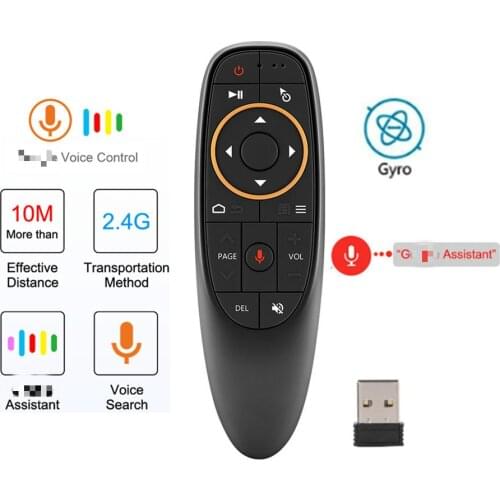 G10S Air Mouse 2.4G Voice Remote Control USB Receiver Gyro Sensing Wireless Smart Areo Mouse for Android TV BOX Projector