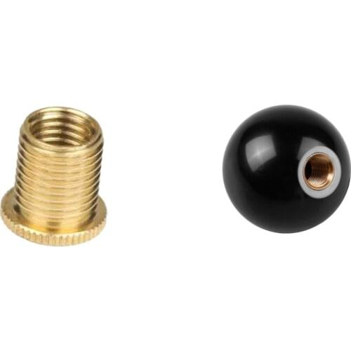 Black 8 Billiard Round M12*1.25 Car Gear Shift Knob And M10x1.25 Nut Insert