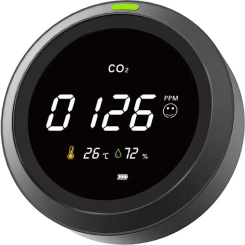 CO2 Carbon Dioxide Detector Gas Analyzer Temperature and Humidity Meter Air Quality Monitor CO2 Gas Detector PPM Meters