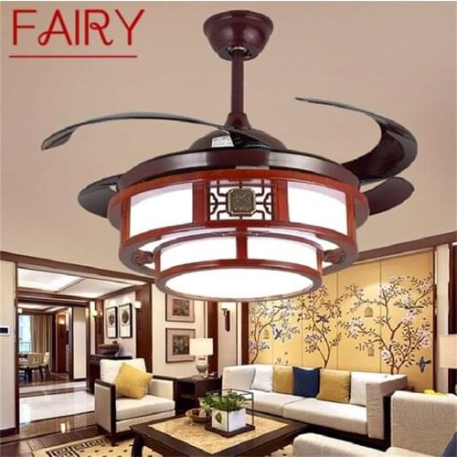 FAIRY Ceiling Fan Lights Contemporary LED Lamp Remote Control Without Blade For Home Dining Room