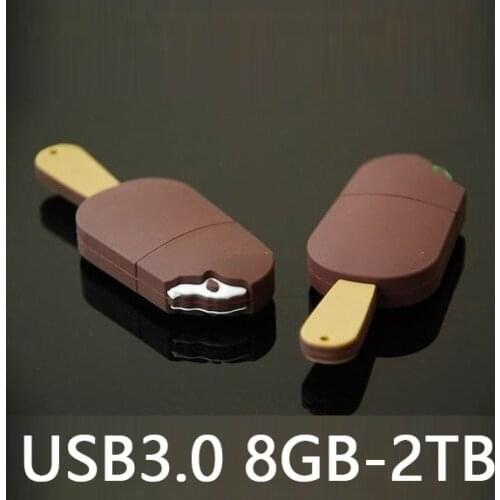Ice Cream Pendrive 8gb 32gb Cartoon Memoria USB 3.0 Flash Drive 1TB 2TB Novelty Memory Stick Usb Disk Key Pen Drive 16GB 64GB