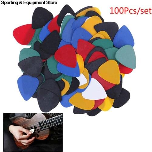 100 pieces Guitar Picks Bass Mediator Acoustic Electric Accessories Classic Thickness 0.05cm Multi color
