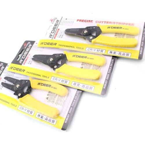 R'DEER TOOL yellow color heat treated high quality steel multi-purpose wire stripper electric tool