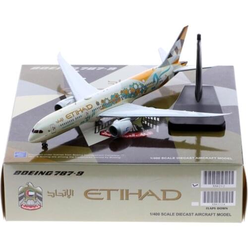 1:400 Alloy Collectible Plane JC Wings XX4212 Etihad Airways ADNOC Livery Boeing 787-9 Diecast Aircraft Model A6-BLI With Stand