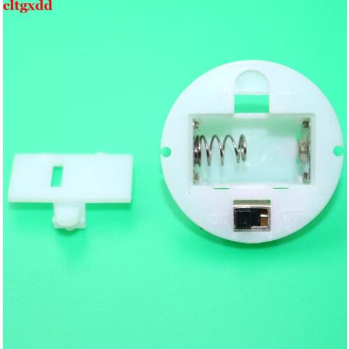 Button battery storage box with switch button AG13 / LR44 round base battery box storage box compartment craft base