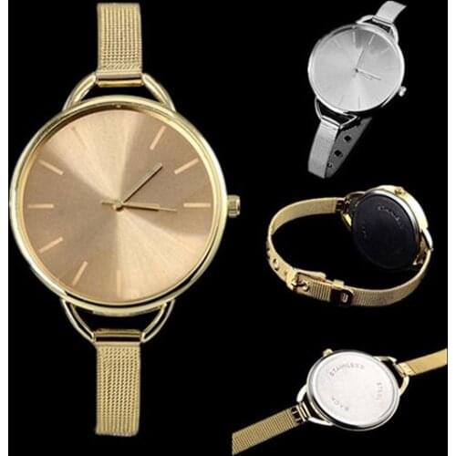 HOT SALES!!! New Arrival Womens Fashion Casual Simple Round Dial Thin Metal Mesh Band Quartz Wrist Watch Wholesale Dropshipping