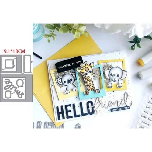 Animal frame background dies scrapbooking nouveau arrivage 2021Metal die cutters for scrapbooking Dies scrapbooking cutting dies