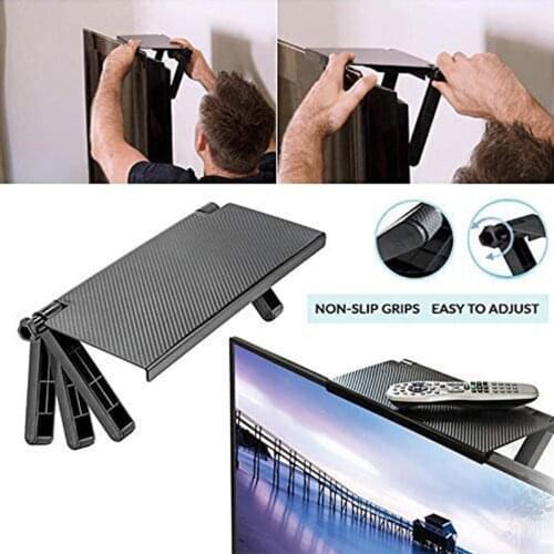 Multifunction Computer Screen Top Shelf Rack Home Storage TV Screen Mount Top Storage Bracket Stand Remote control Holder