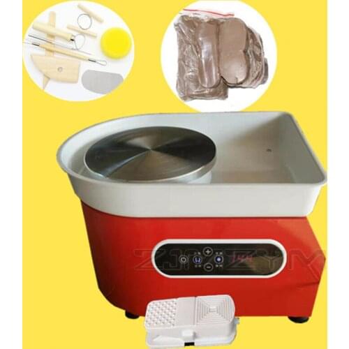 25CM 350W Upgraded Electric ceramic broaching machine with LCD Display and pedal household childrens ceramic broaching machine