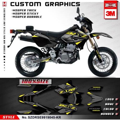 KUNGFU GRAPHICS MX Decals Stickers Kit for DRZ400SM DRZ 400 SM DRZ400E DRZ 400 E 1999-2019 KLX 400R(Style no. SZDRSE9919045-KR)