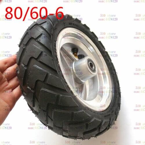 Newest 80/60-6 tire wheel with inner tire with hub scooter wear-resistant fit ATV Buggy Quad Lawn Mower Garden Tractor electric