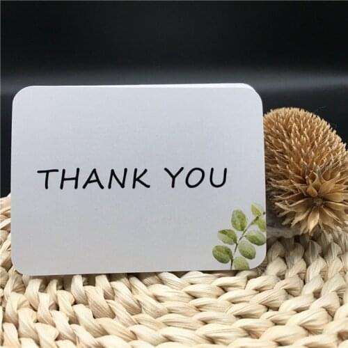 Lot new product Rectangle Garland card "Thank you " Small gift message card Writable card 8x6cm decoration card/Decoration Thank