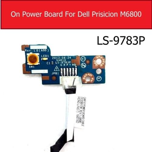 Genuine On/Off Power Board For FOR Dell prisicion M6800 power Power Switch button Jack Board Replacement LS-9783P