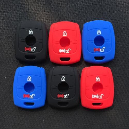 Silicone rubber car Key fob case Cover for SSANGYONG ACTYON KYRON REXTON 2 buttons key