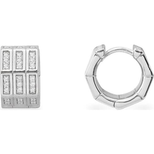 SOELLE Fashion Real 925 Sterling Silver Triple Octagon Geometric Hoop Earrings Micro Cubic Zirconia Women Luxury Brand Jewelry