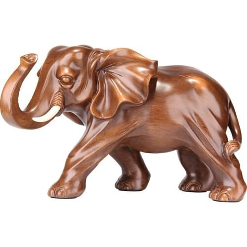 RESIN ELEPHANT FIGURINE HOME STATUE CRAFTS LIVING ROOM FENG SHUI ELEPHANT HOME GARDEN OFFICE DESKTOP DECORATION R531