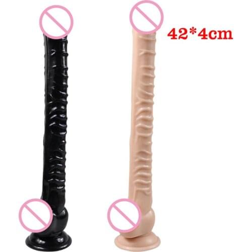 42*4cm Super Long Dildo Suction Cup Relistic Penis Large Dildos For Women Big Dick Sex Toys For Woman Adult Erotic Huge Dildo