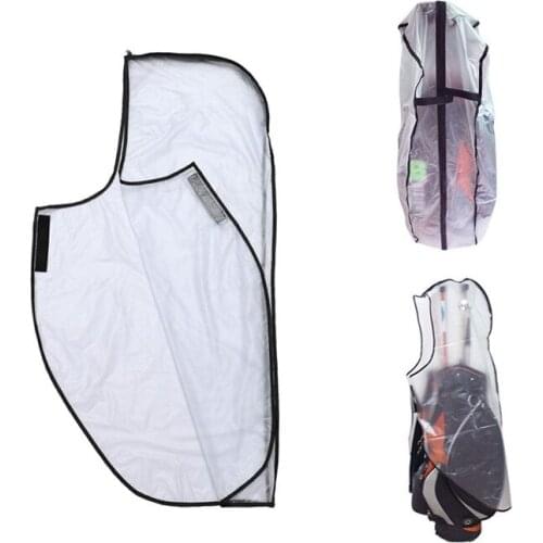Outdoor PVC Waterproof Golf Bag Hood Rain Cover Shield Golf Pole Bag Cover Durable Dustproof Cover Golf Course Accessories