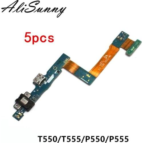 AliSunny 5pcs Charging Port Flex Cable for SamSung Tab A 9.7 T555 T550 P550 P555 TabA Charger USB Dock Connector Repair Parts