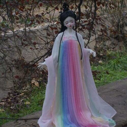 1/6 1/4 1/3 Scale BJD Clothes Doll Accessories Chinese Ancient Costume Hanfu Fairy Dress for BJD/SD YOSD MSD SD13 Big Girl C0740