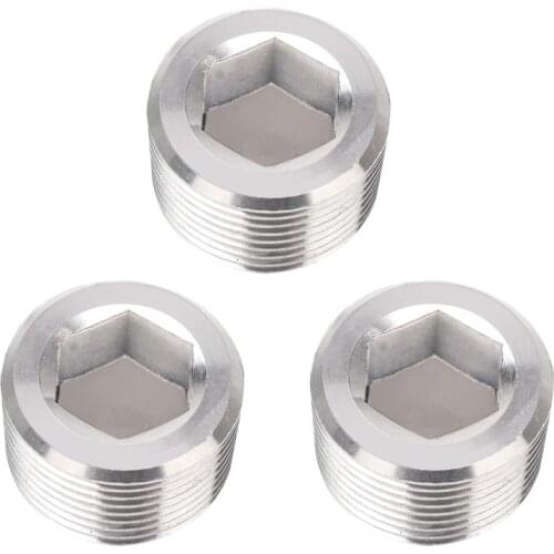 1/8" 1/4" 3/8" 1/2" 3/4" 1" BSPT NPT Male 304 Stainless Steel Hex Head End Plug Pipe Fitting Coupler Connector