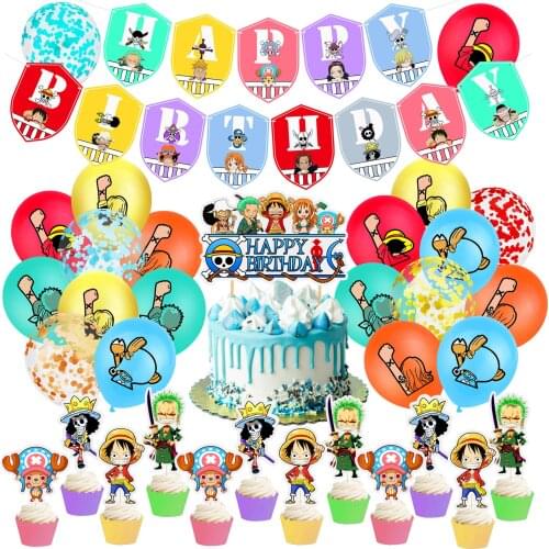 1set one theme happy birthday party kids gift decoration baby shower balloon banner cake paper cup top hat party decoration
