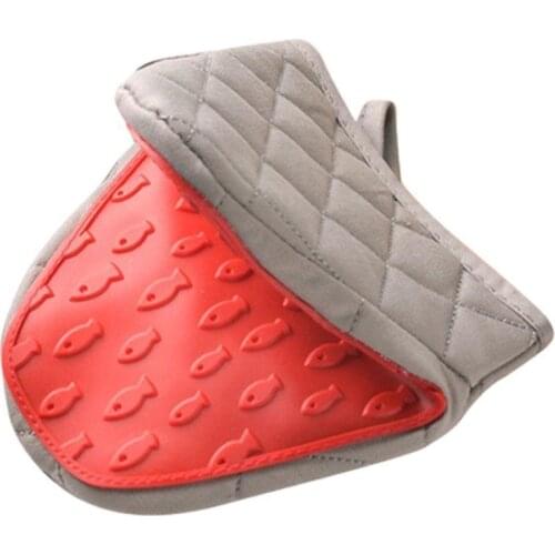 1PC Kitchen Silicone Gloves Tray Dish Bowl Holder Baking Insulation Clip Hand Silicone Mitts Potholder Oven Gloves Anti-sca C3D6