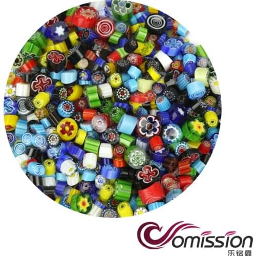 100g/bag Mixed Beautiful 2020 Millefiori Glass COE90 Microwave Kiln Accessories Fusing Glass