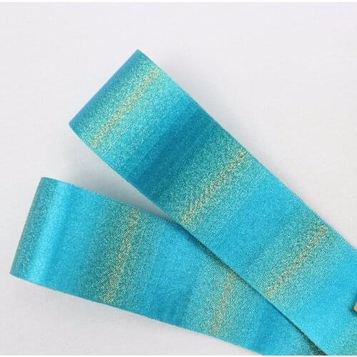 16728-10F, 10 yards / roll 38 mm gold ribbon Christmas party wedding favor decorative, gift wrapping materials, color optional