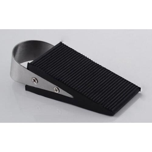 2pcs/lot Portable Solid Rubber Doorstop Door Non-Slip Wedge Shaped Heavy Duty Rubber Floor Door Stop