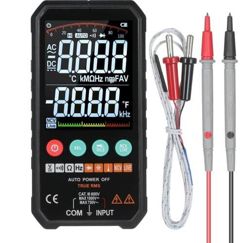 3.3-inch Digital Multimeter Professional Multimeter tester AC/DC Voltage Resistance Capacitance Frequency Tester 6000 Counts