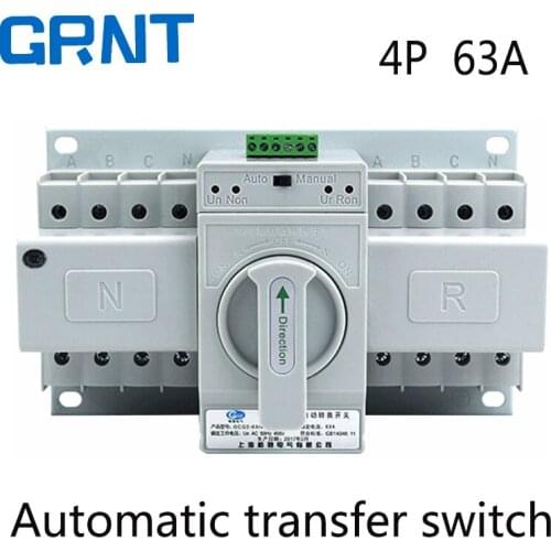 4P 63A 380V MCB type Dual Power Automatic transfer switch ATS