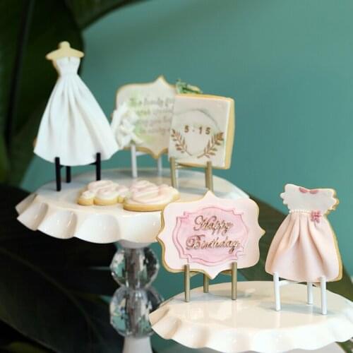 6pcs Biscuits Display Racks Sets for Wedding Birthday Party Table Food Display Decoration Macaron Donuts Display Holder Stands