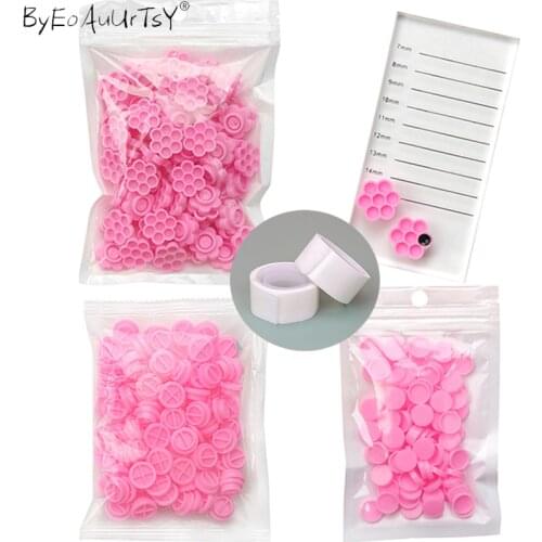 HOT False Eyelashes Blooming Cups Planting Grafting Rapid Bloom Sunflower Glue Cup Fan Eyelash Extension Makeup Tools